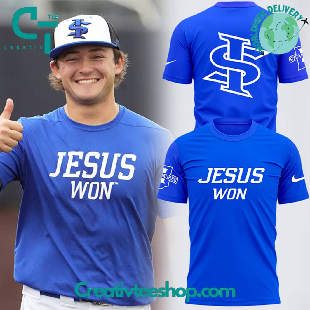 Indiana State Sycamores Baseball JESUS WON 2025 Special Tee