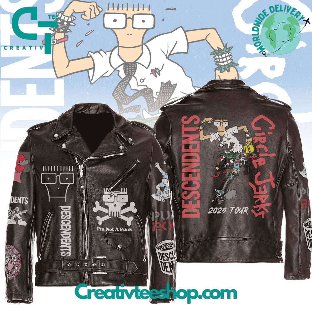 Descendents Circle Jerks 2025 Tour Leather Jacket