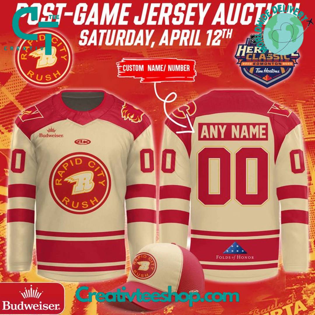 Rapid City Rush Heritage Classic Post-Game Special Hockey Jersey