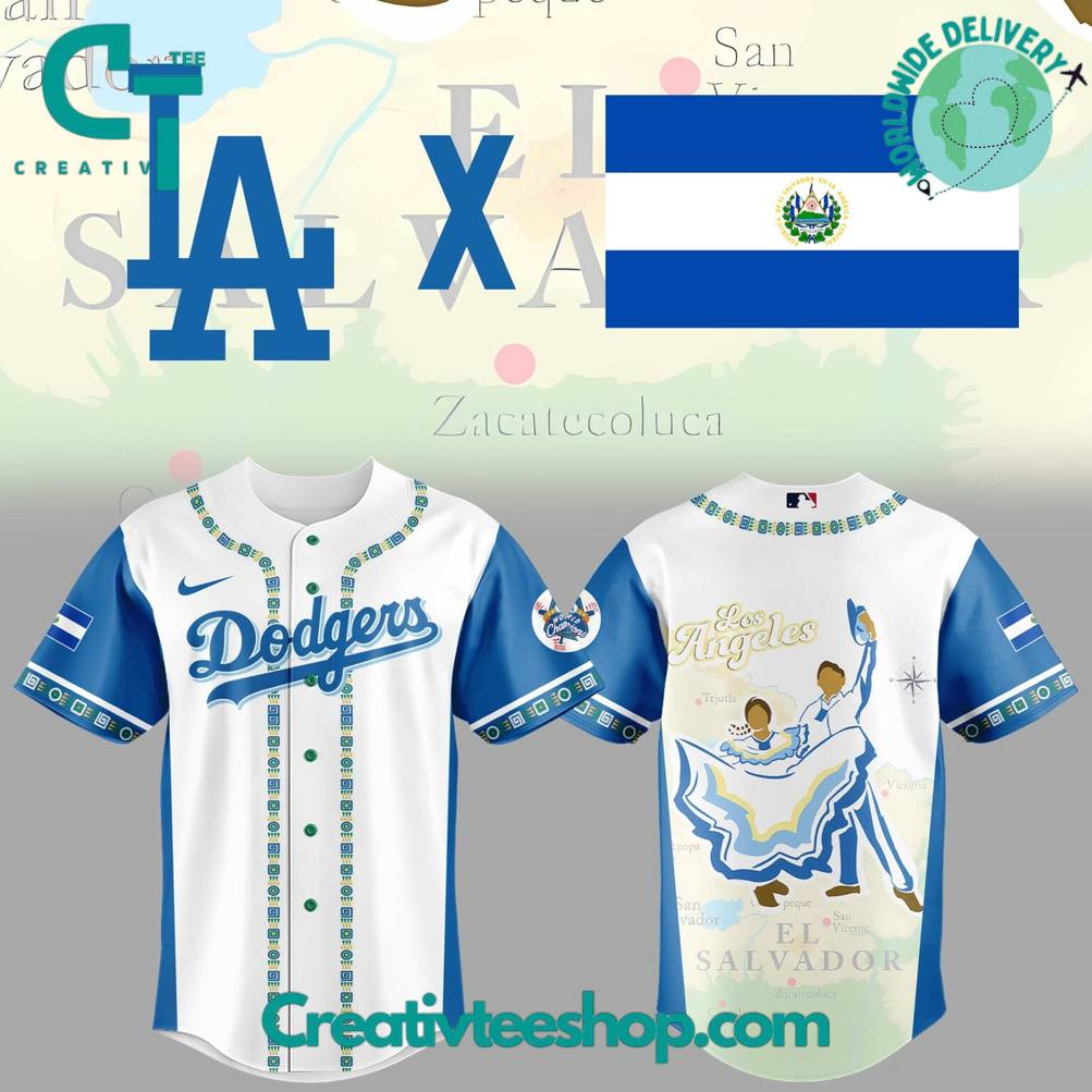 Los Angeles Dodgers x Salvadoran Heritage Night Special Baseball Jersey