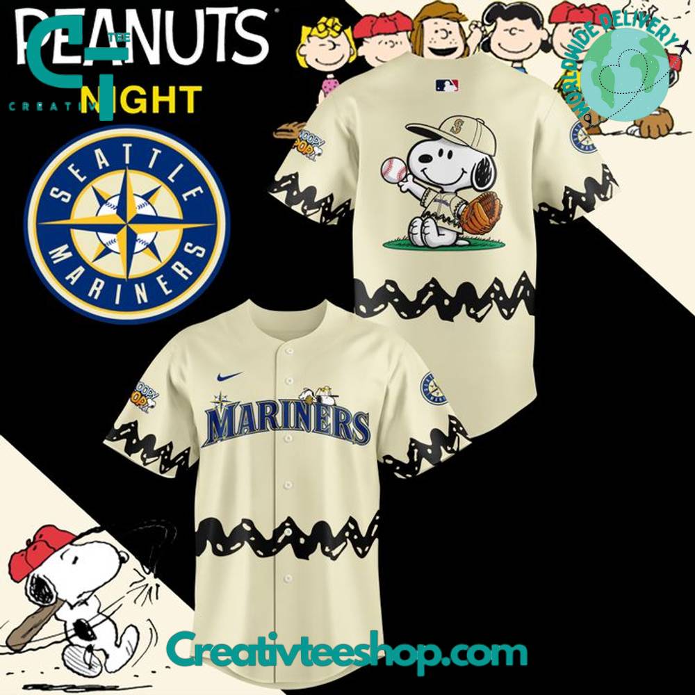 Seattle Mariners x Peanuts Night 2025 Special Baseball Jersey