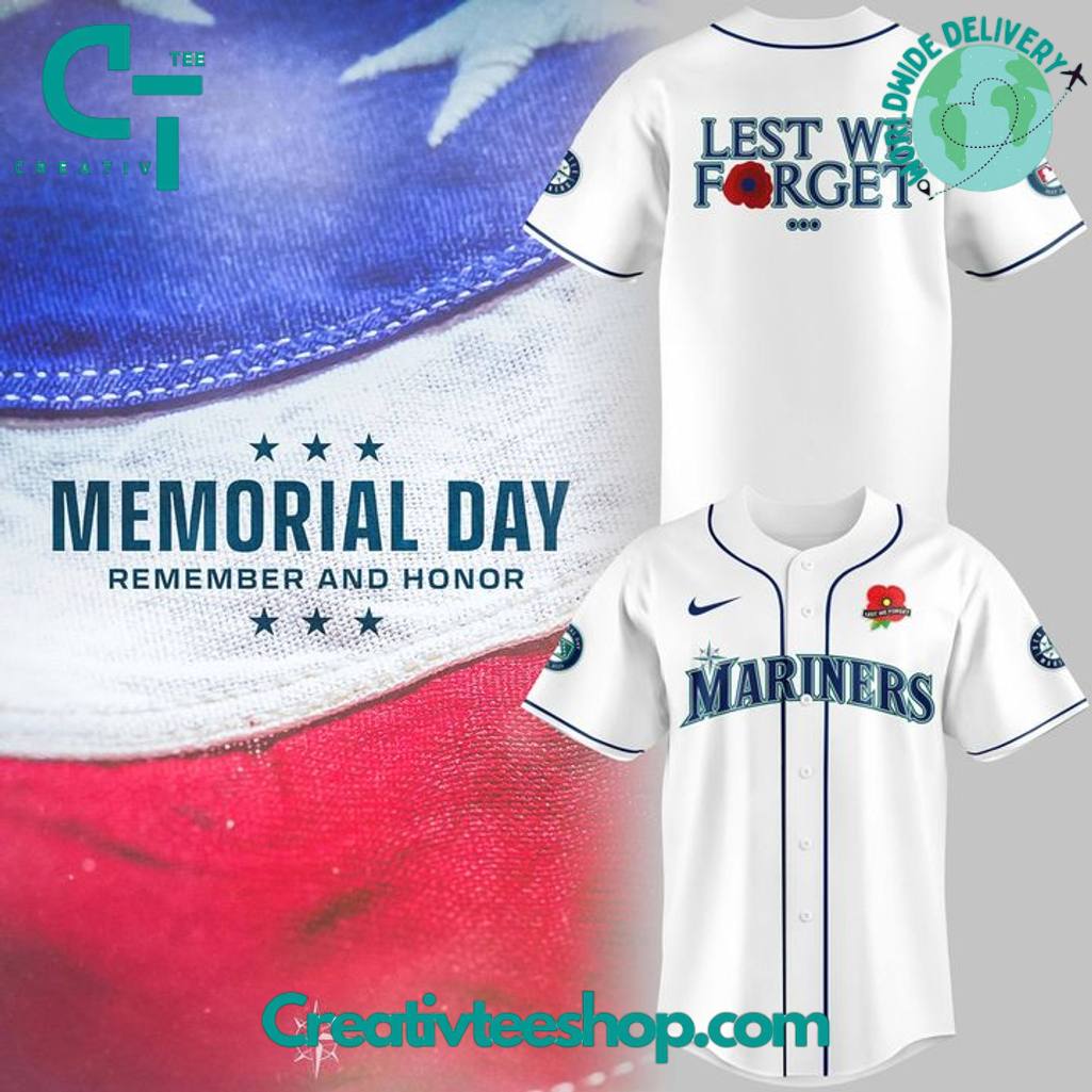 Seattle Mariners Memorial Day Remember and Honor Special Baseball Jersey