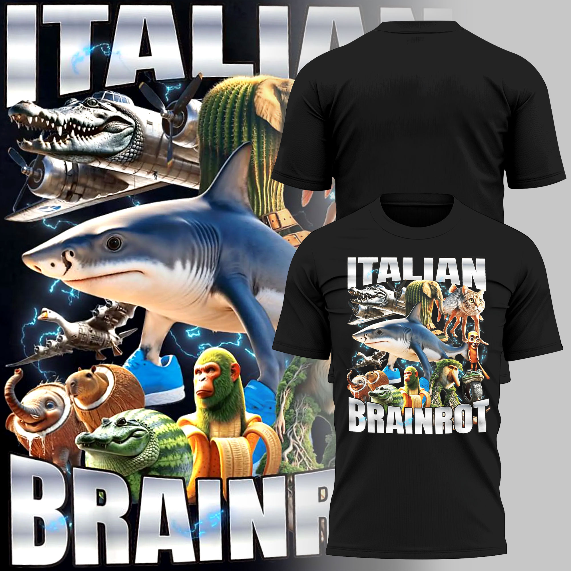 Italian Brainroot All Characters Special Tee