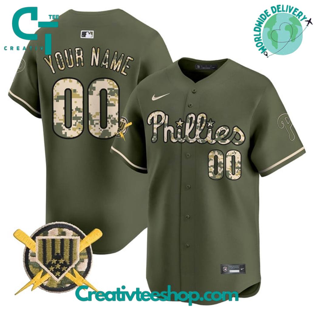 Philadelphia Phillies Armed Forces Day Personalized Baseball Jersey