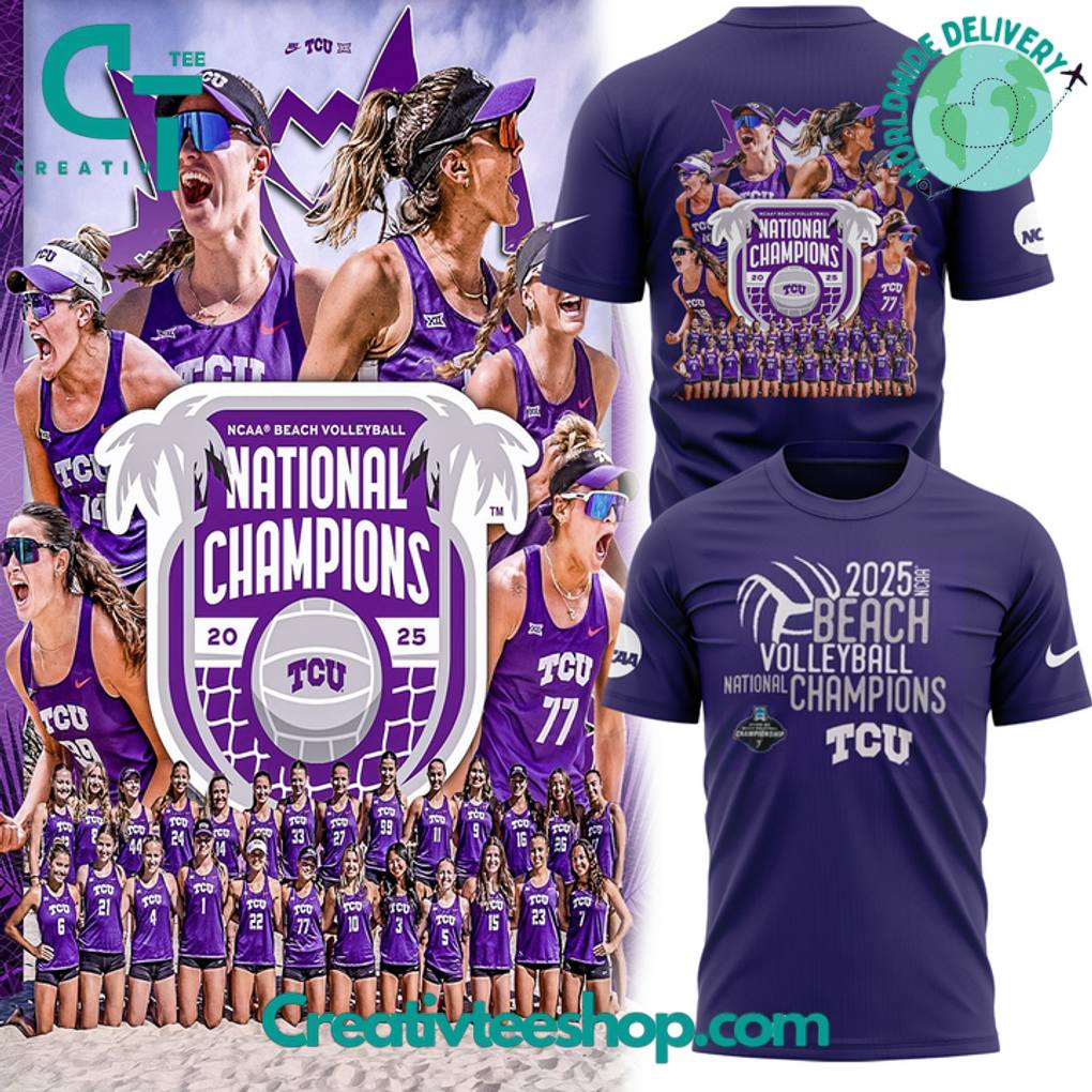 TCU Beach Volleyball 2025 National Champions Special Tee