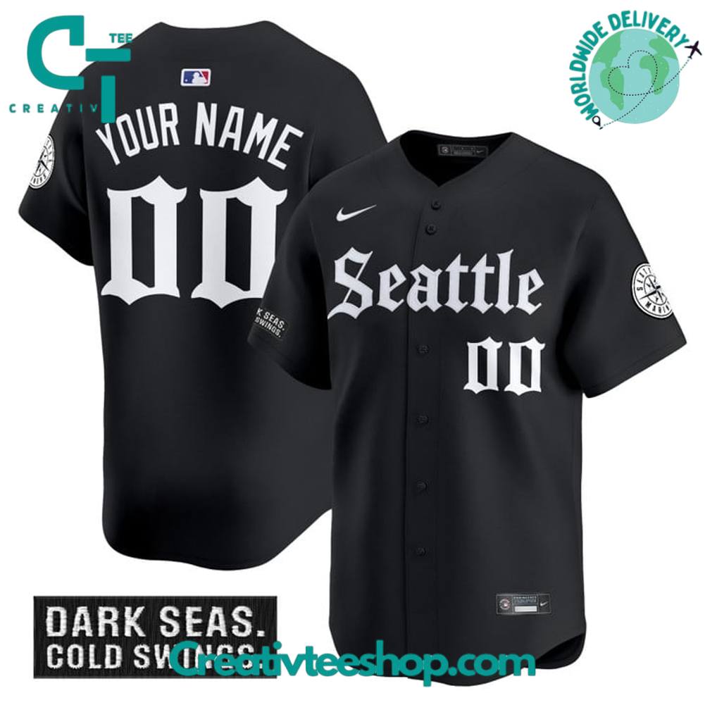 Seattle Mariners ‘Deep Sea Gothic Edition’ Personalized Baseball Jersey