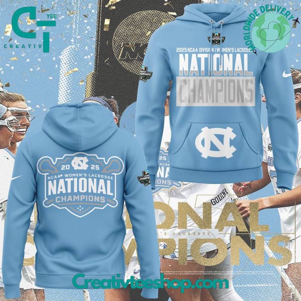 North Carolina Tar Heels 2025 NCAA Women’s Lacrosse National Champions Hoodie
