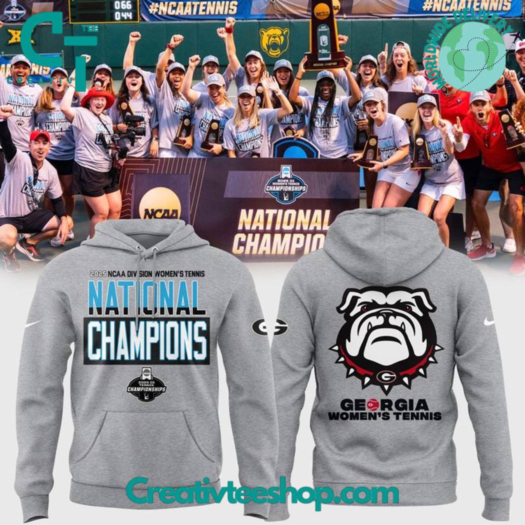Georgia Bulldogs 2025 NCAA Women’s Tennis National Champions Special Grey Hoodie