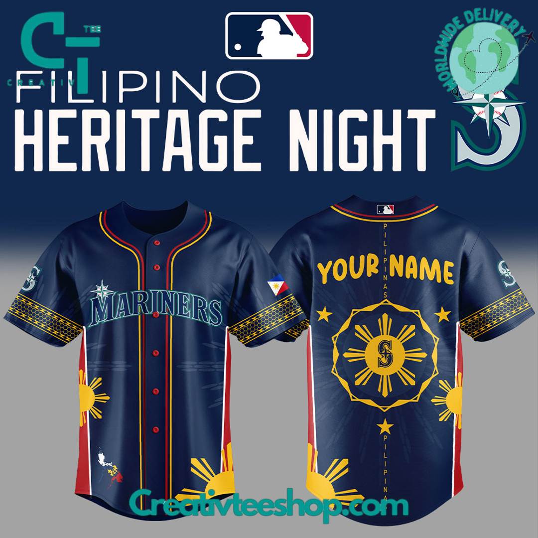 Seattle Mariners Filipino Heritage Night 2025 Personalized Baseball Jersey