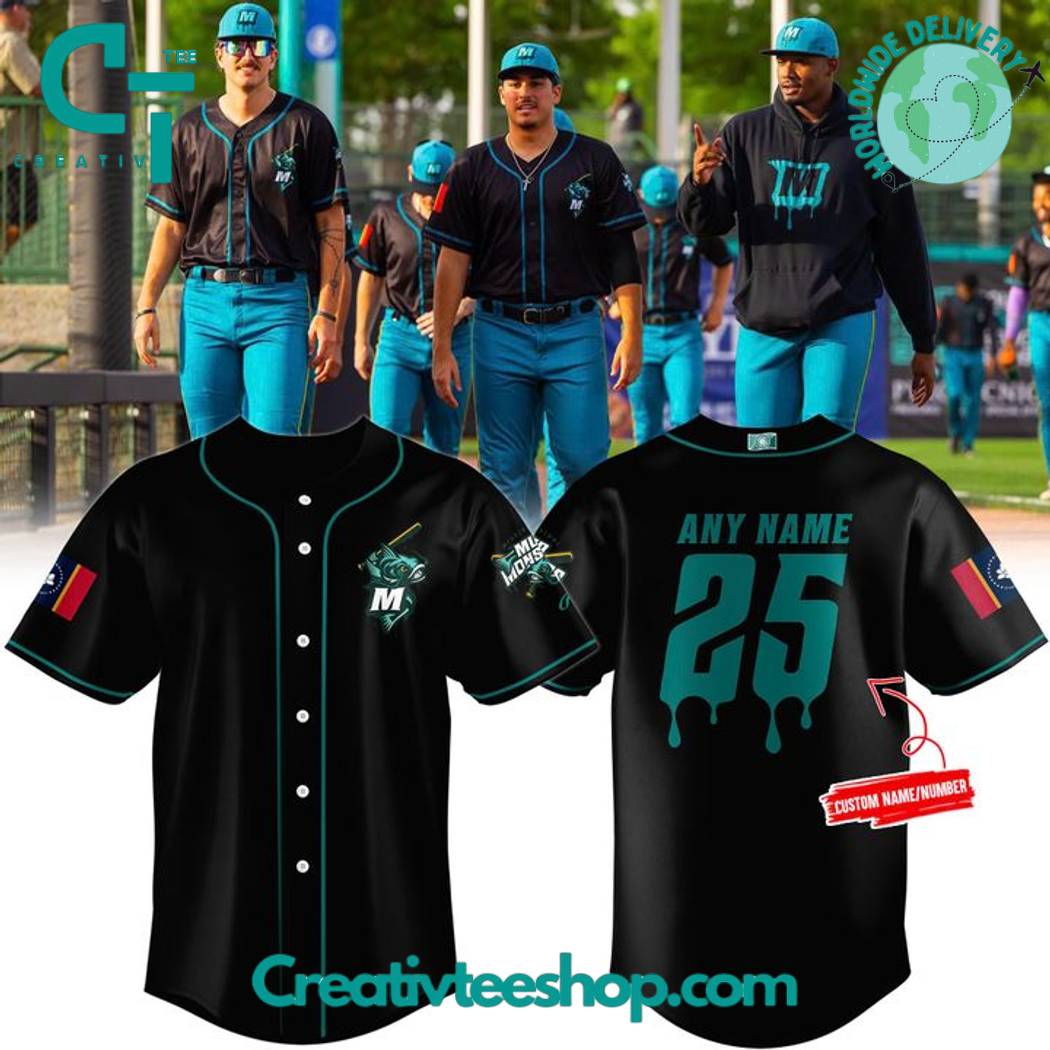 Mississippi Mud Monsters Special New 2025 Black Baseball Jersey