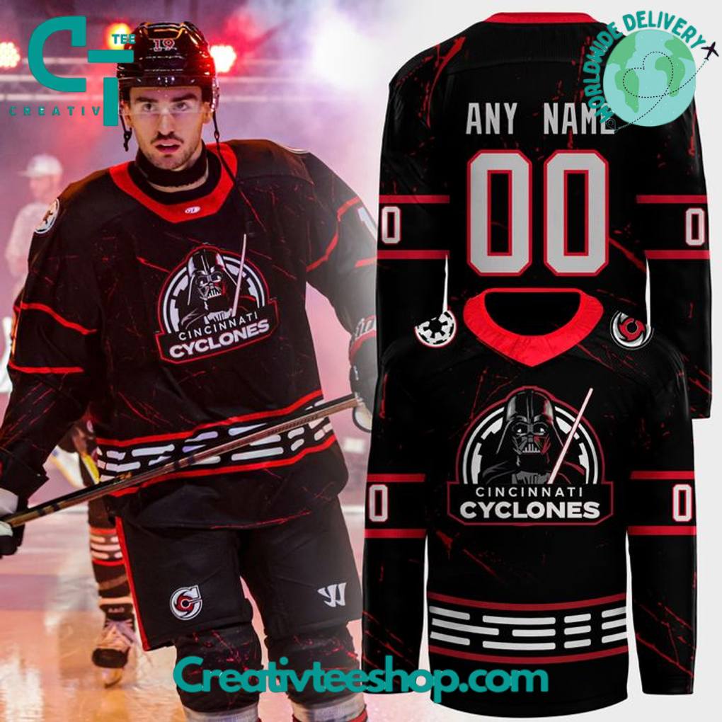 Cincinnati Cyclones x Star Wars Night Special Black Personalized Jersey