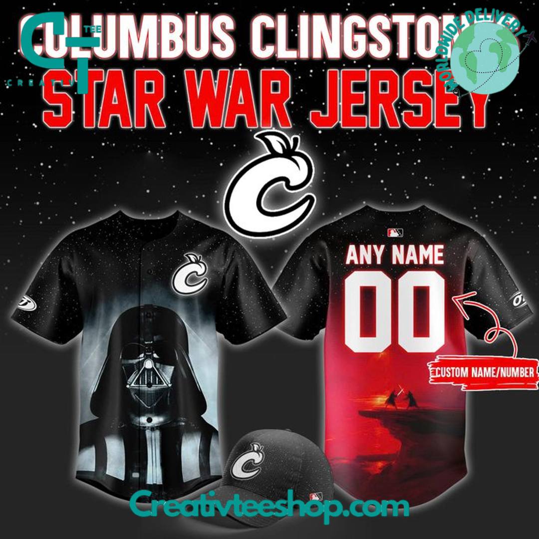 Columbus Clingstones x Star Wars Night 2025 Personalized Baseball Jersey