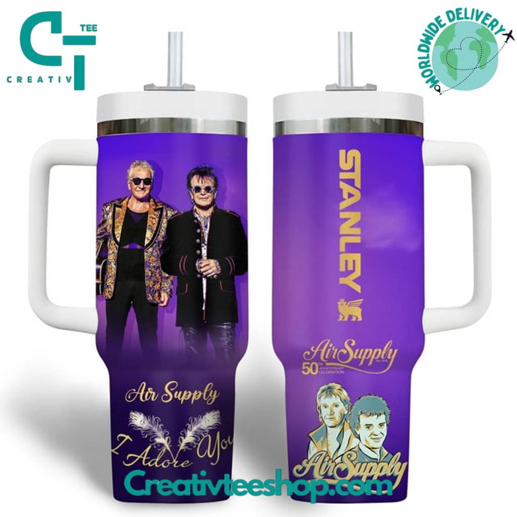 Air Supply 50th Anniversary Celebration Tumbler 40oz with Handle