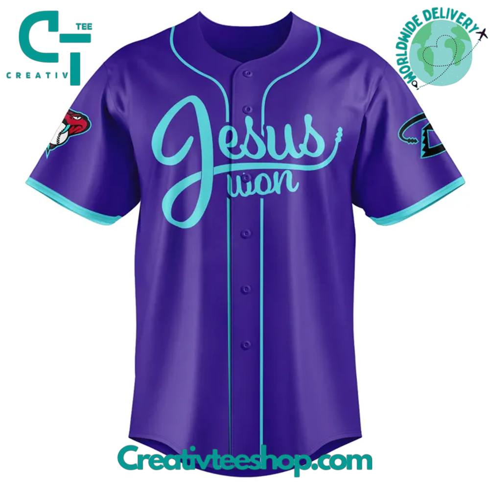 Arizona Diamondbacks JESUS WON Personalized Baseball Jersey