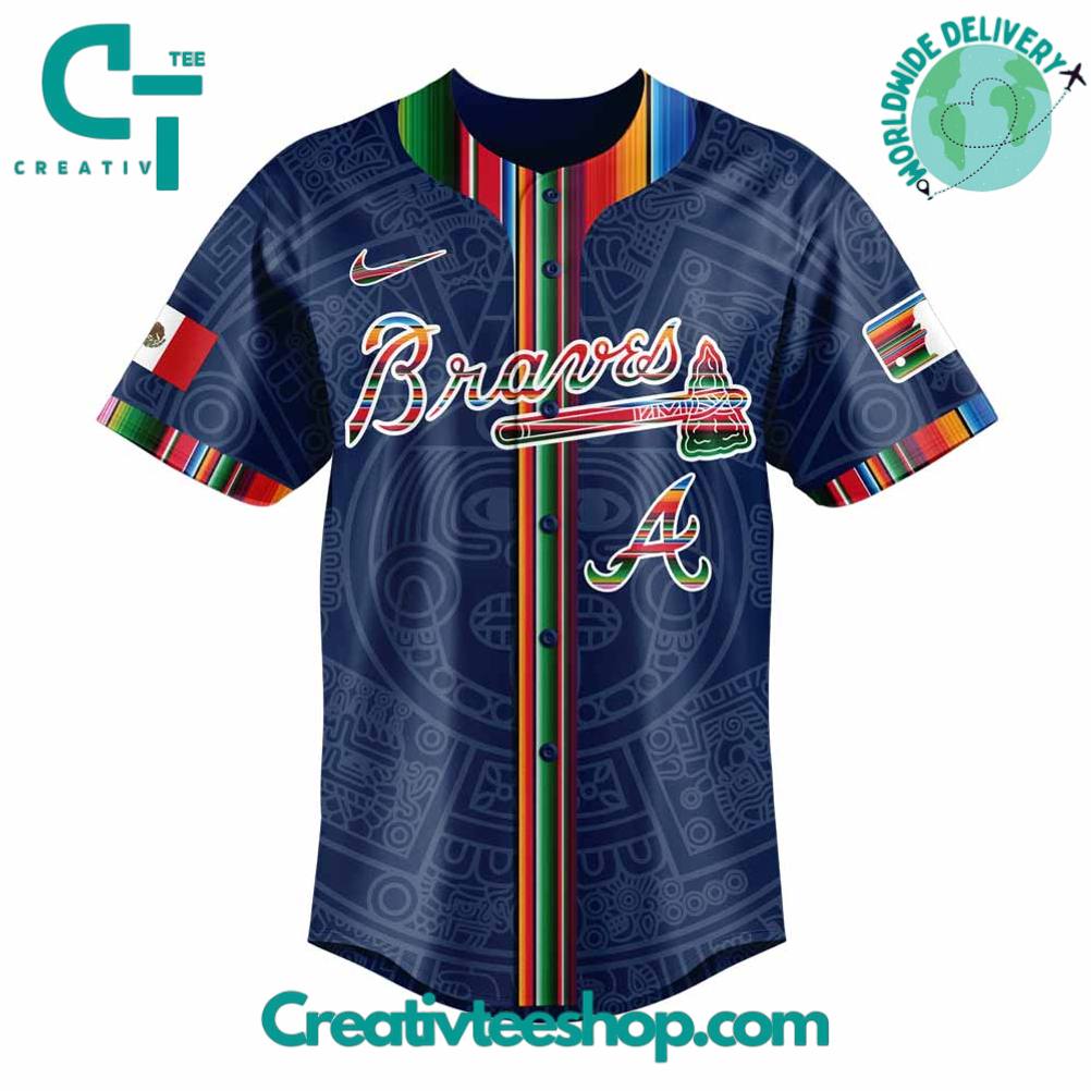 Atlanta Braves Mexican Heritage Night Personalized Baseball Jersey