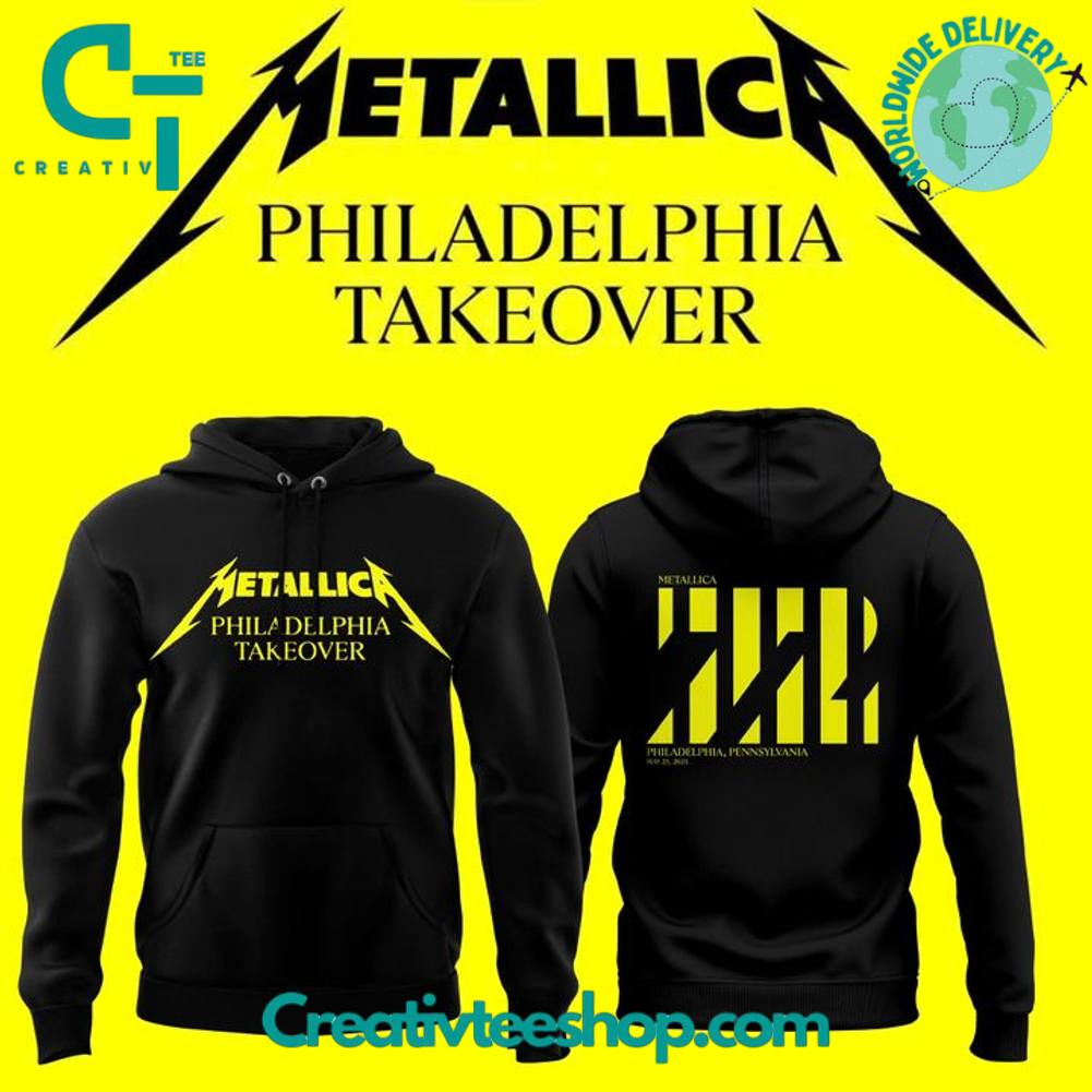 Philadelphia Eagles x Metallica 2025 Tour Takeover Special Hoodie