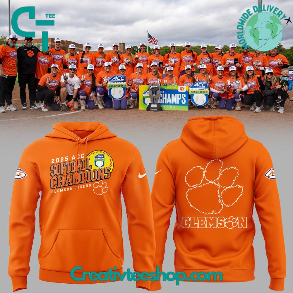 Clemson Tigers 2025 ACC Softball Champions Special Hoodie