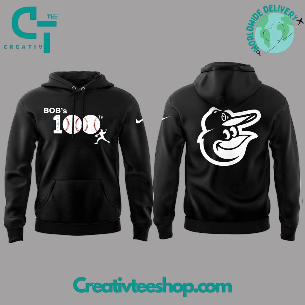 Baltimore Orioles Bob’s 100th Special Black Hoodie