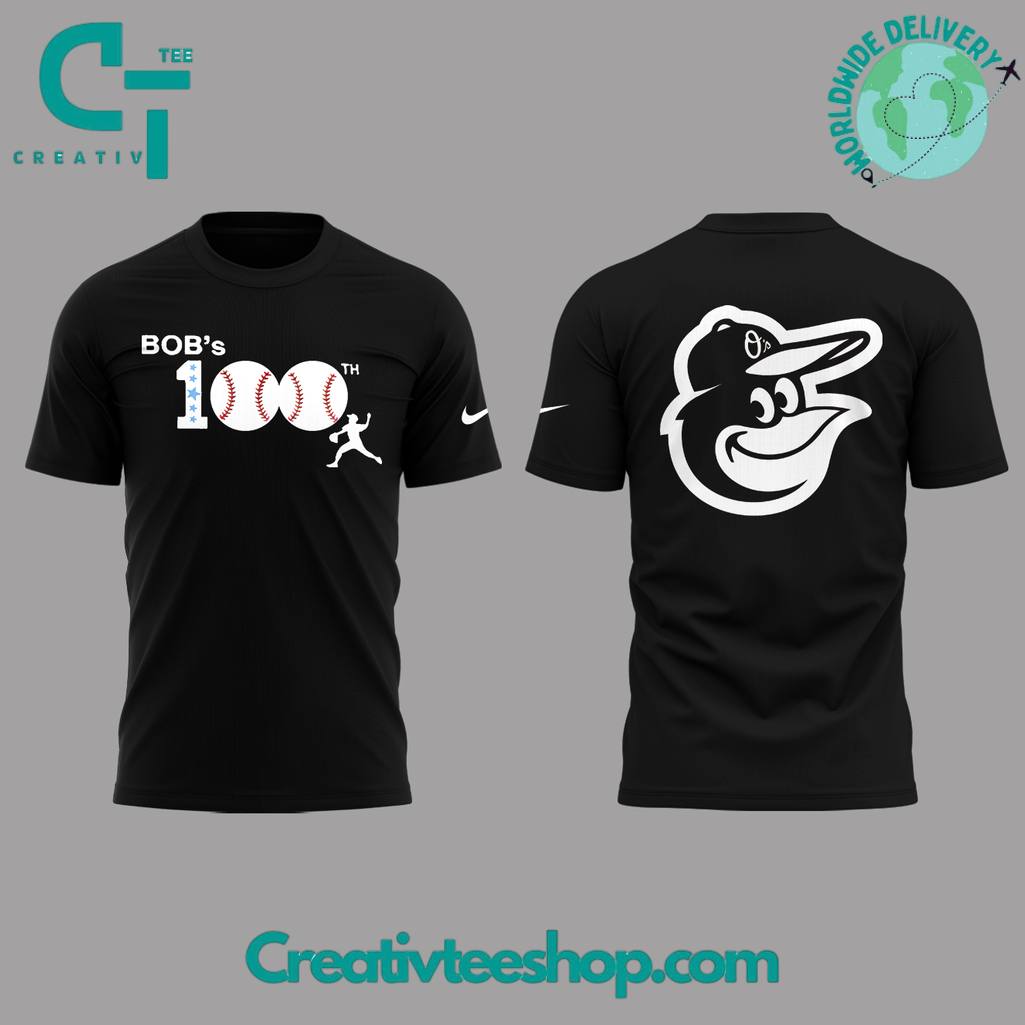 Baltimore Orioles Bob’s 100th Special Black Tee