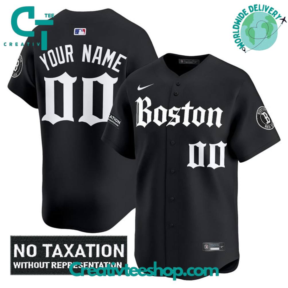 Boston Red Sox Retro Newspaper Edition “No Taxtation Without Representation” Baseball Jersey