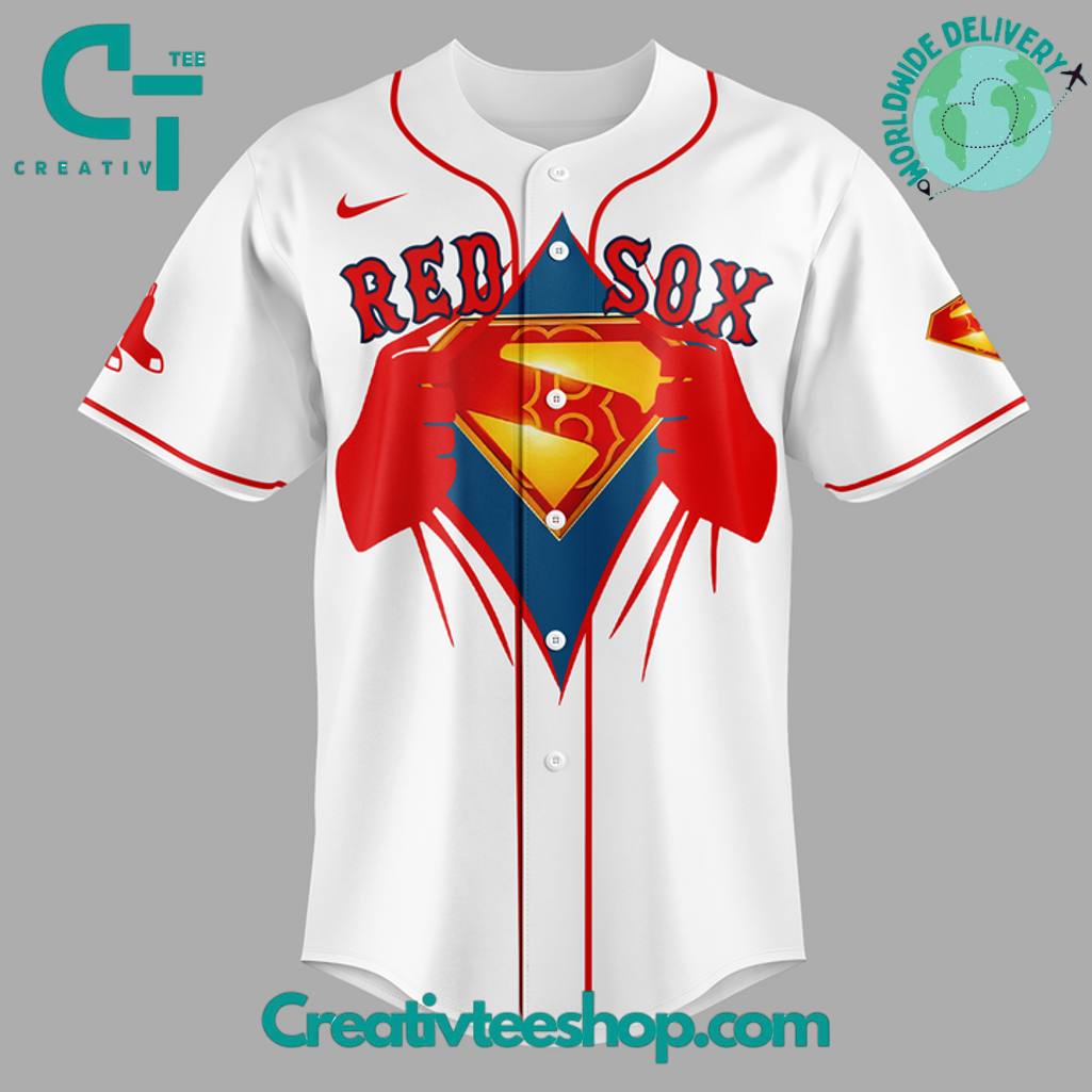 Boston Red Sox x Superman Night 2025 Personalized Baseball Jersey