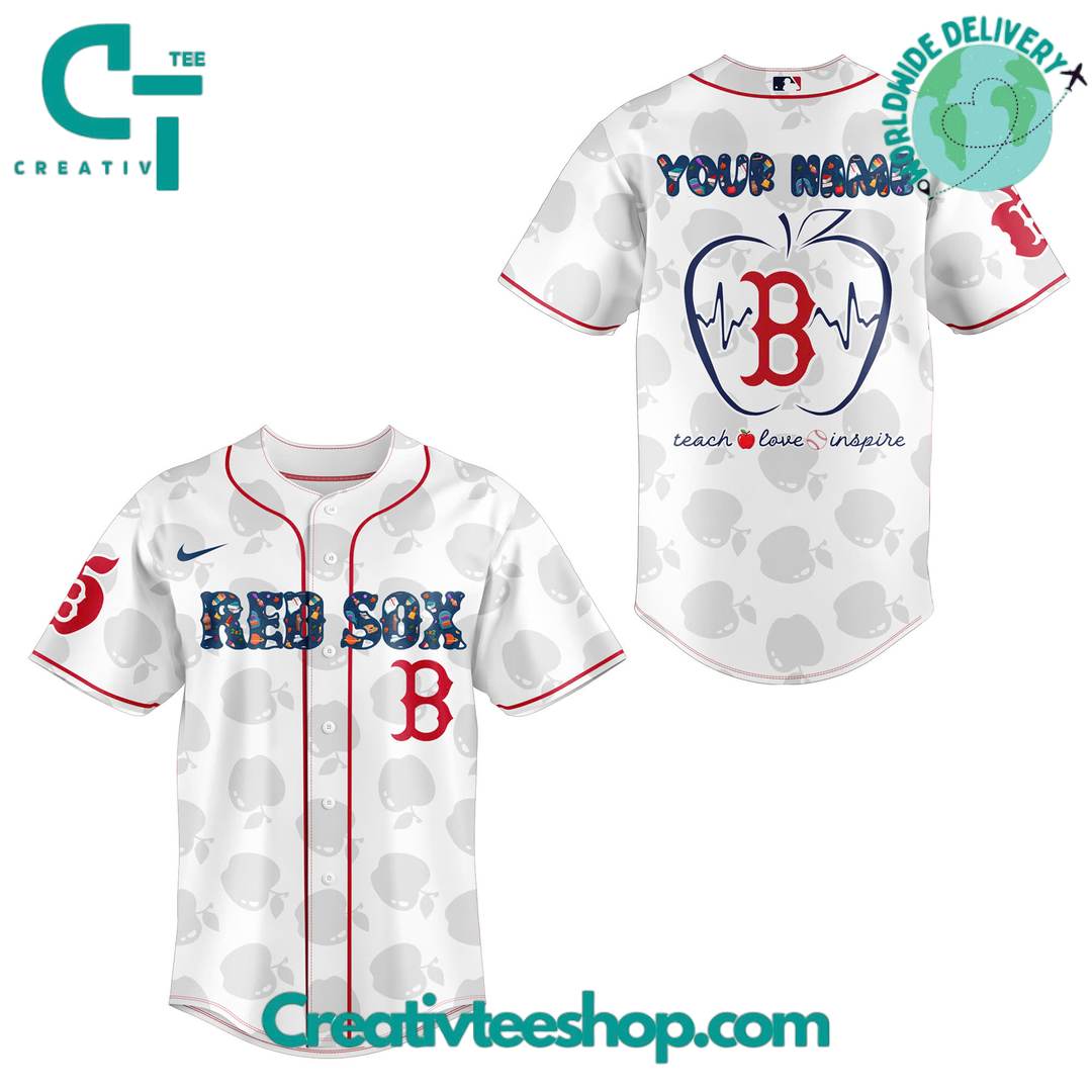 Boston Red Sox x Teacher Appreciation Personalized Baseball Jersey