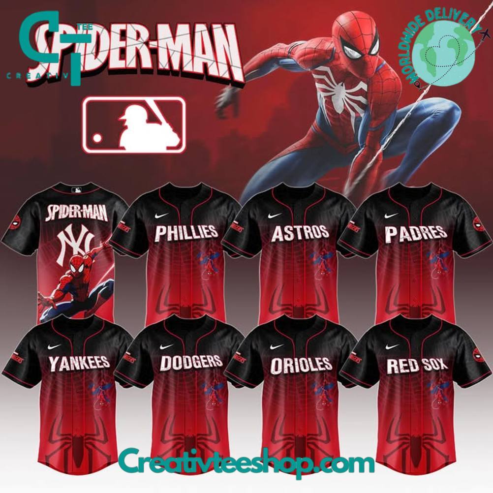 MLB All Teams x Spiderman Special Edition Baseall Jersey