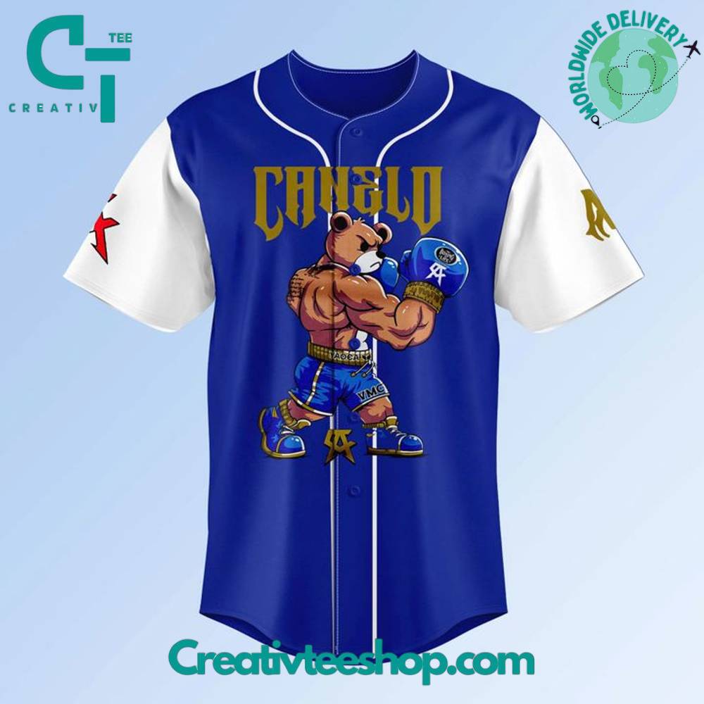 Canelo Alvarez Special Blue Baseball Jersey