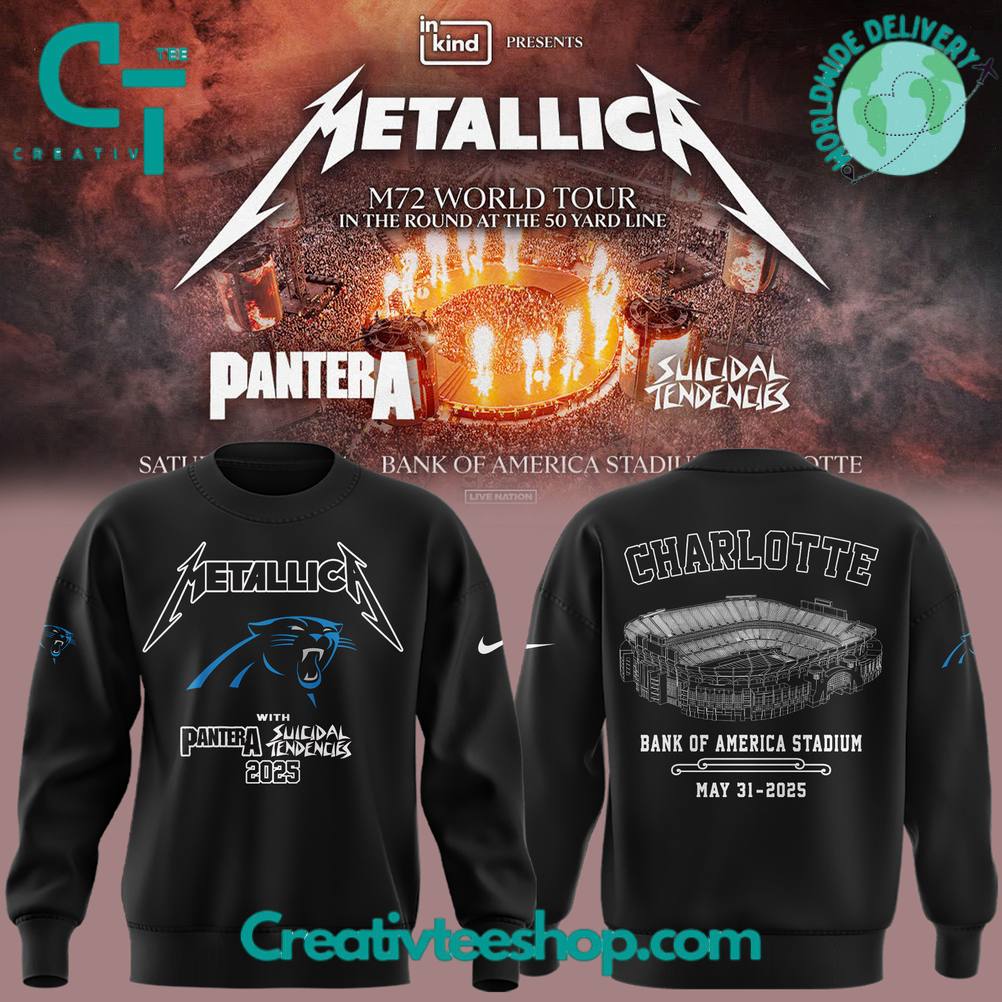 Carolina Panthers x Metallica M72 World Tour Special Edition Sweatshirt