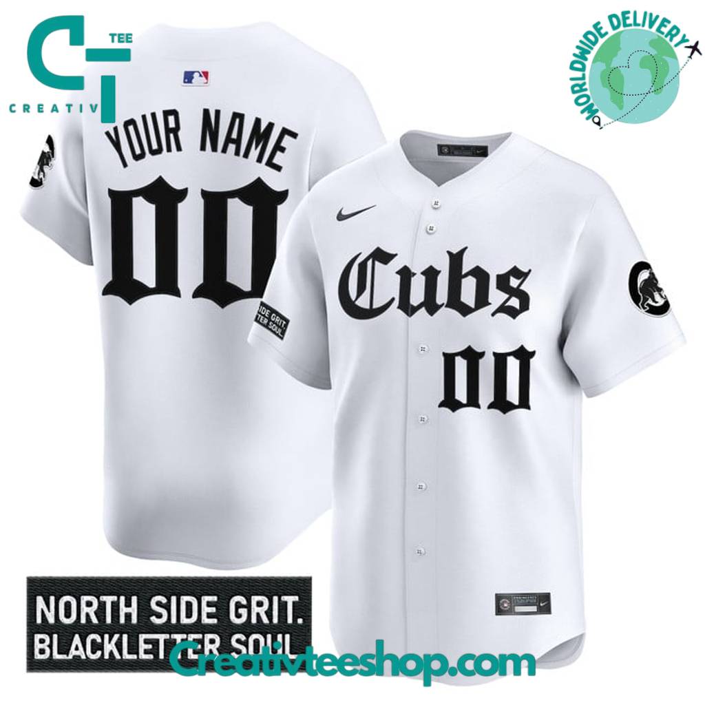 Chicago Cubs Gothic North Side Edition “North Side Grit Blackletter Soul” Baseball Jersey