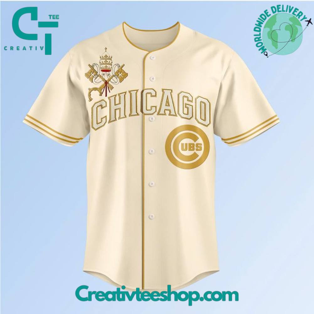 Chicago Cubs Pope Leo XIV Vantican Logo Baseball Jersey