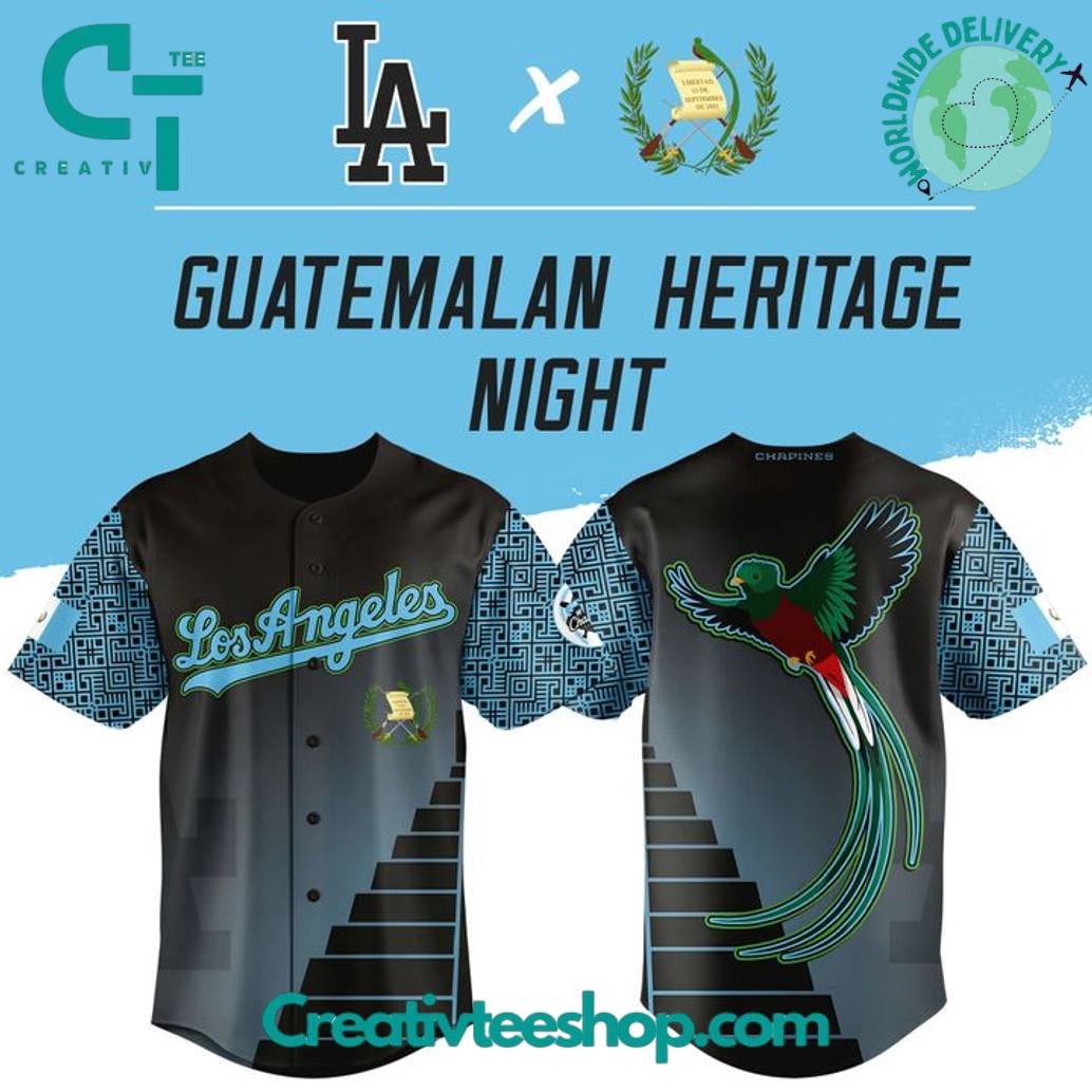 Los Angeles Dodgers x Guetemalan Heritage Night 2025 Baseball Jersey