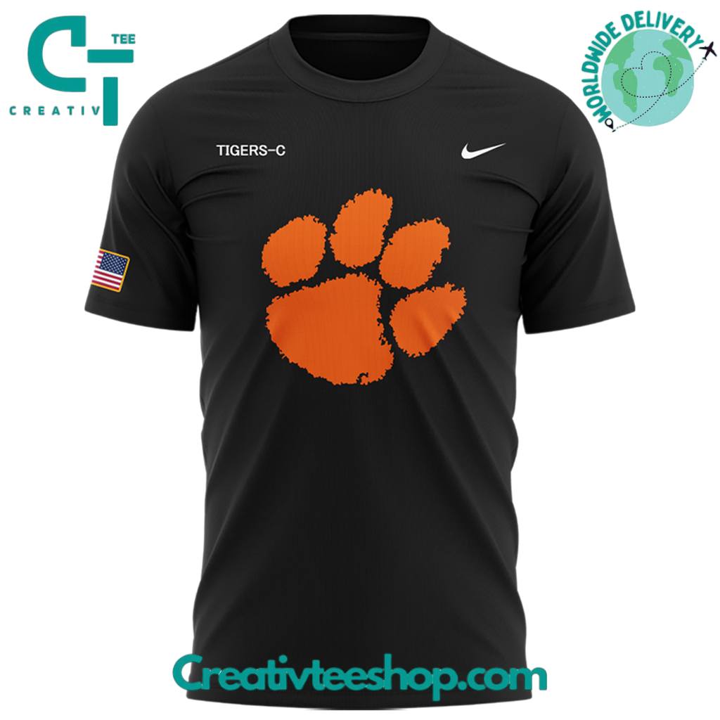 Clemson Tigers Softball Military Appreciation Special Black Tee