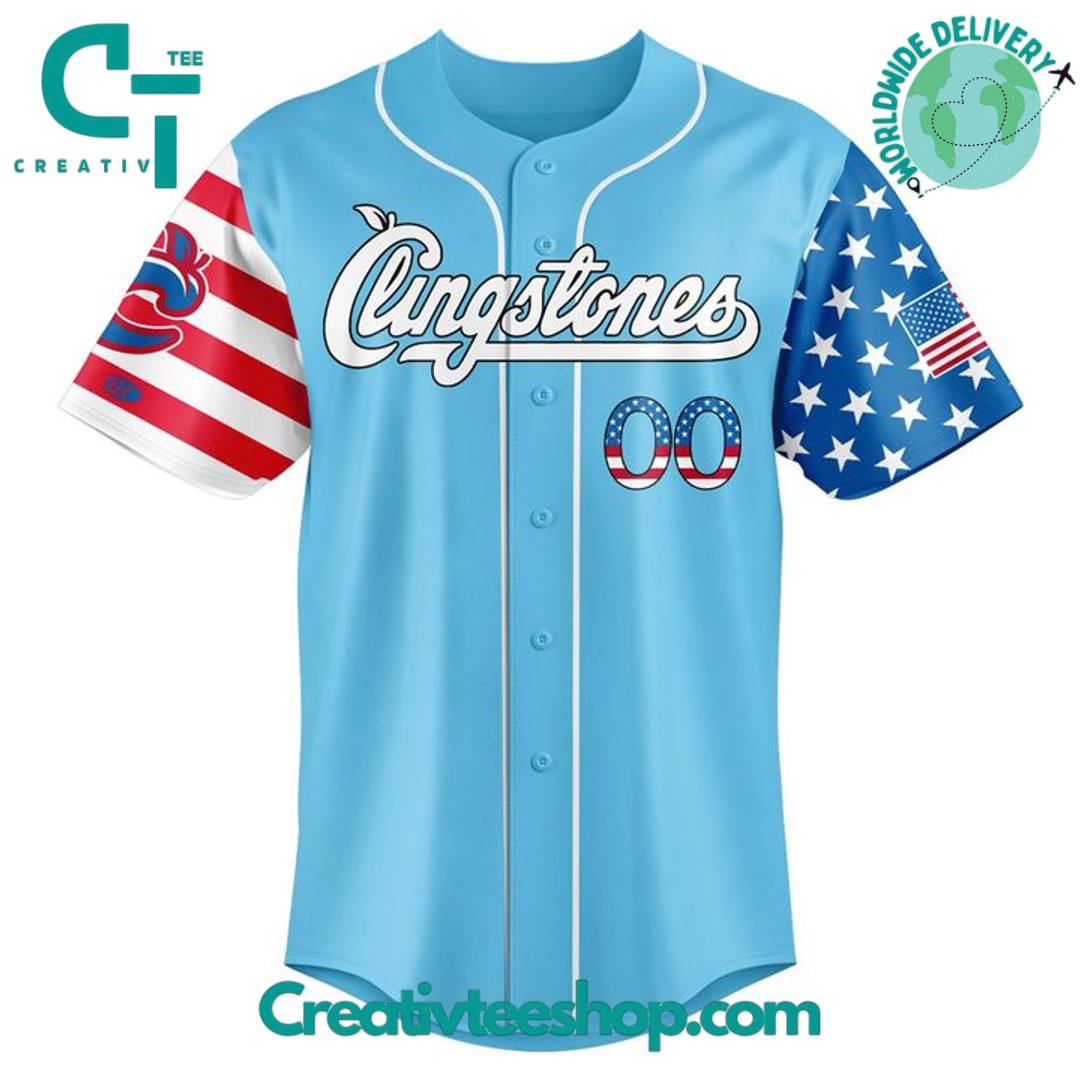 Columbus Clingstones x 4th of July Special Baseball Jersey