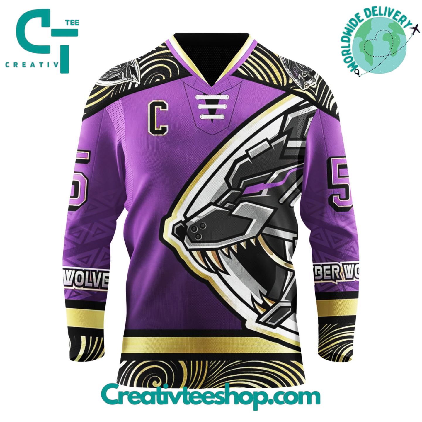 Cyberwolves x NHL Fusion Purple Hockey Jersey