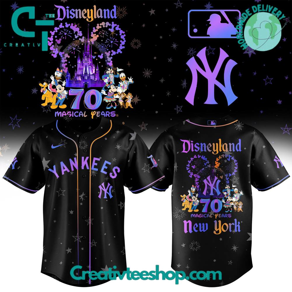 New York Yankees x Disneyland 70th Anniversary Special Edition Baseball Jersey