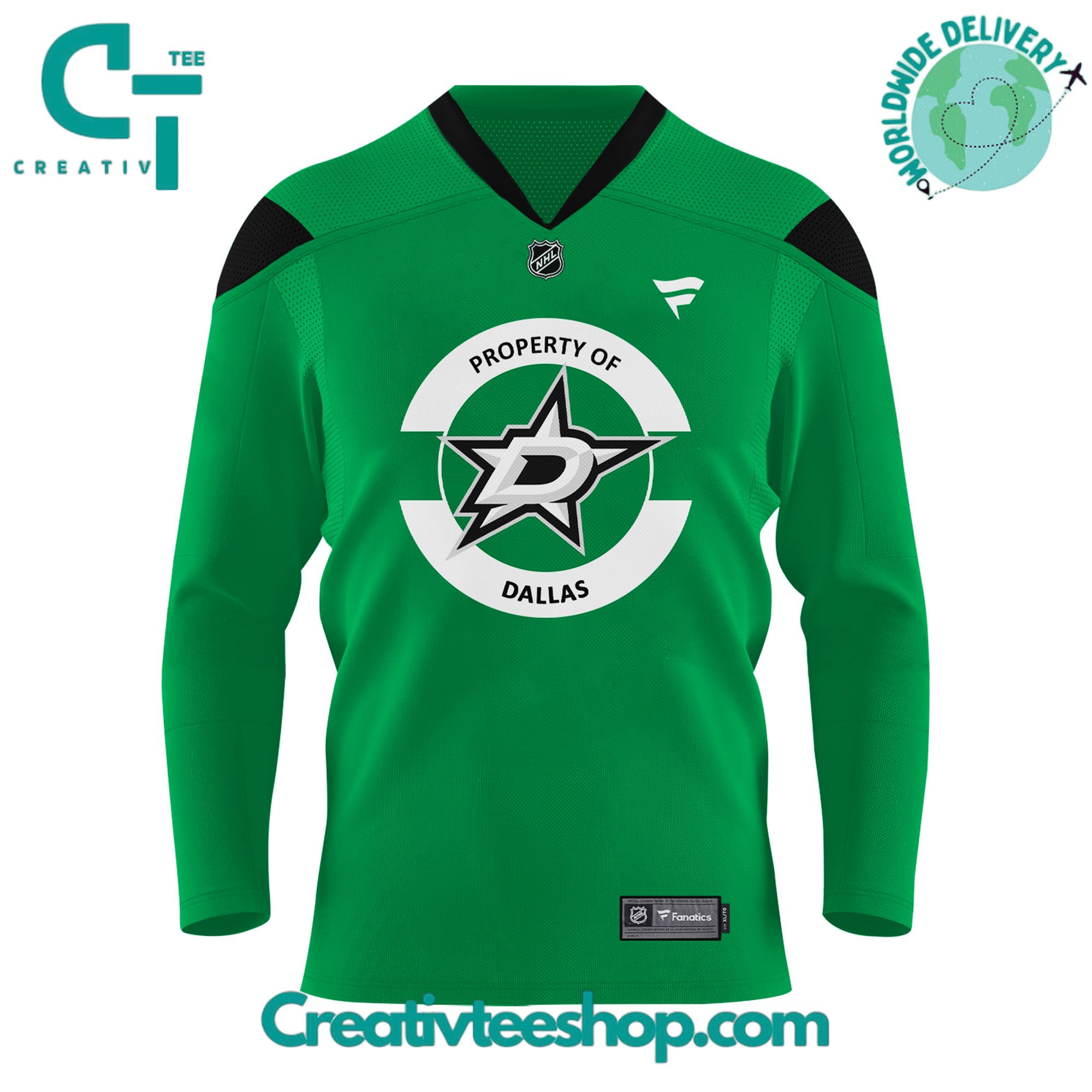 Dallas Stars “Property of Dallas” 2025 Special Green Hockey Jersey