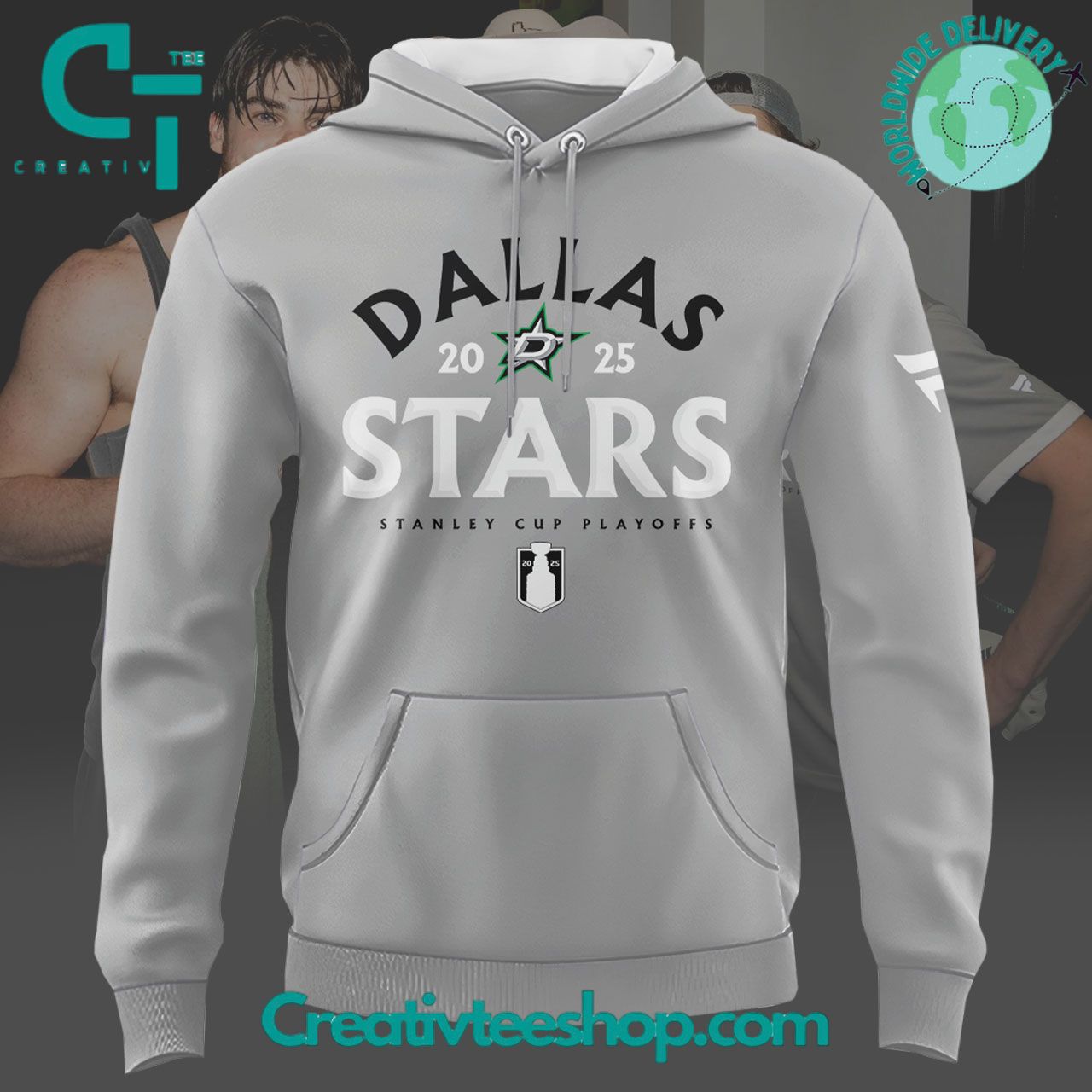Dallas Stars Stanley Cup Playoffs 2025 Special Grey Hoodie