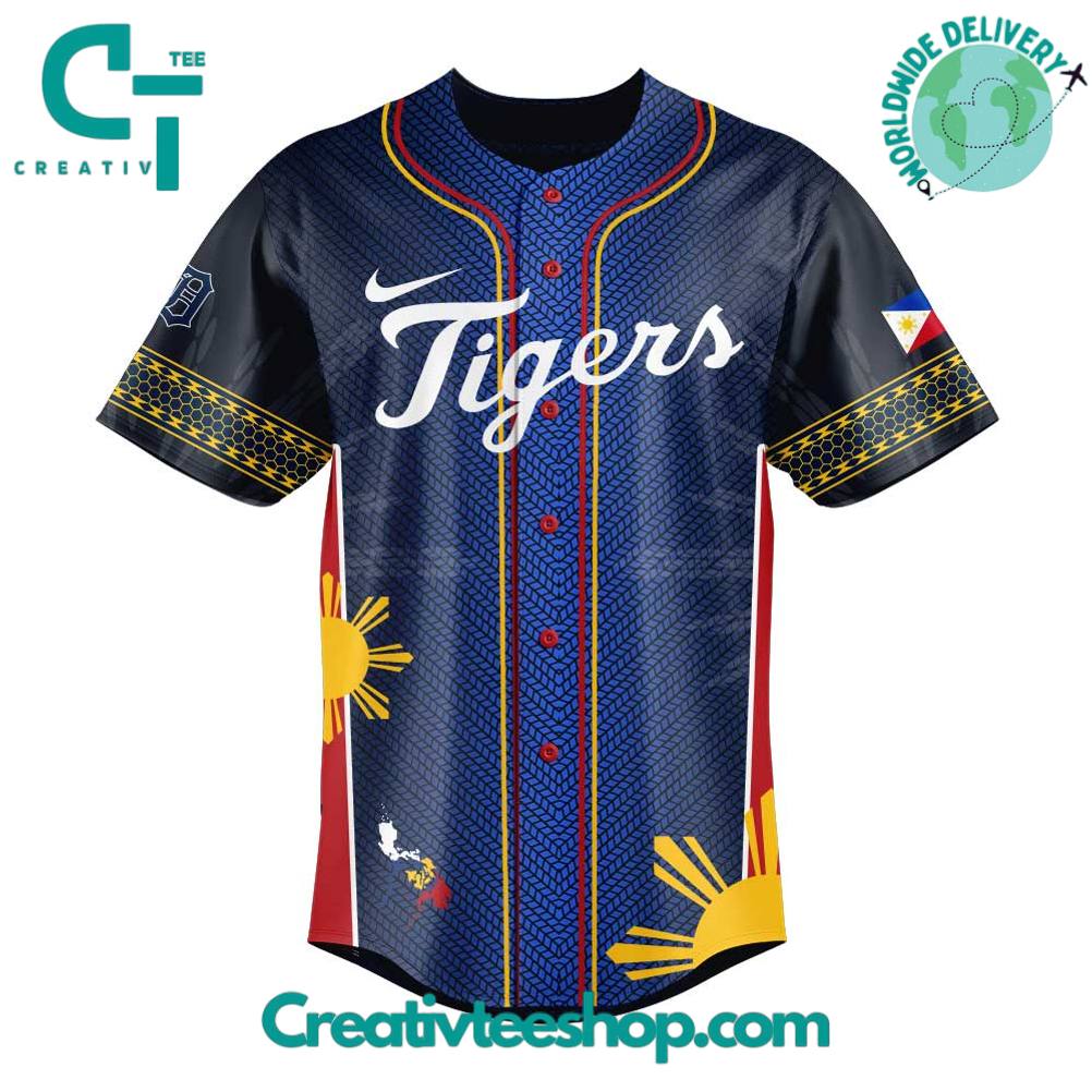Detroit Tigers Filipino Heritage Night Personalized Baseball Jersey