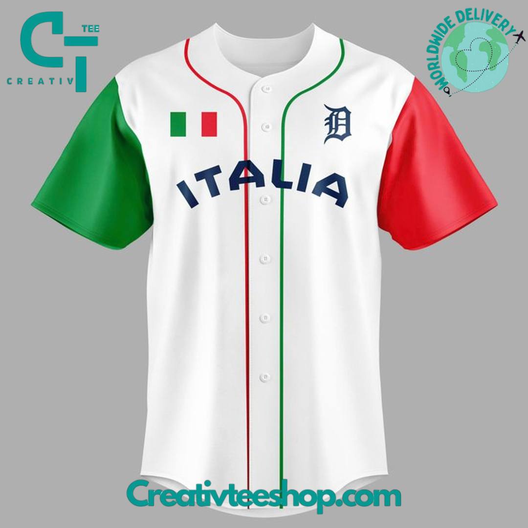 Detroit Tigers Italian Heritage Celebration Special Baseball Jersey