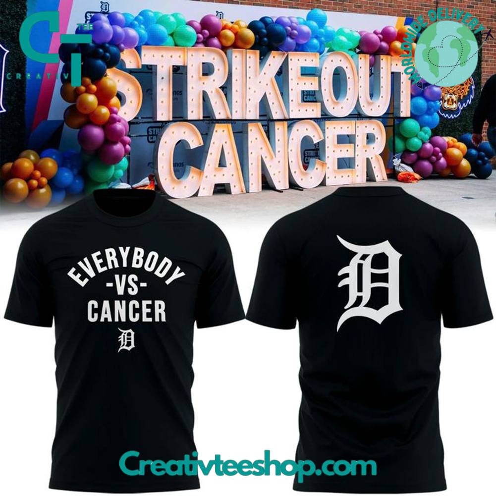Detroit Tigers Strike Out Cancer Special Tee