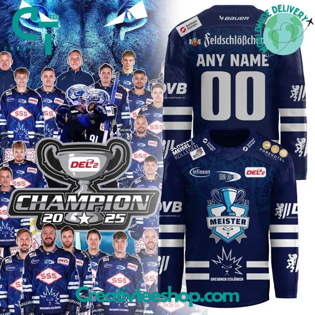 Dresdner Eislowen DEL-2Meistertitel Special Hockey Jersey