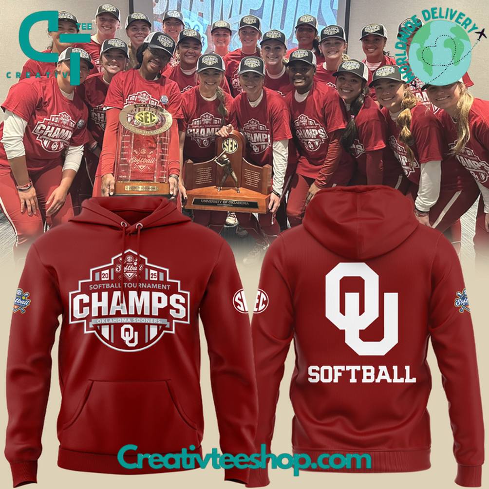 Oklahoma Sooners 2025 SEC Softball Conference Tournament Champions Hoodie