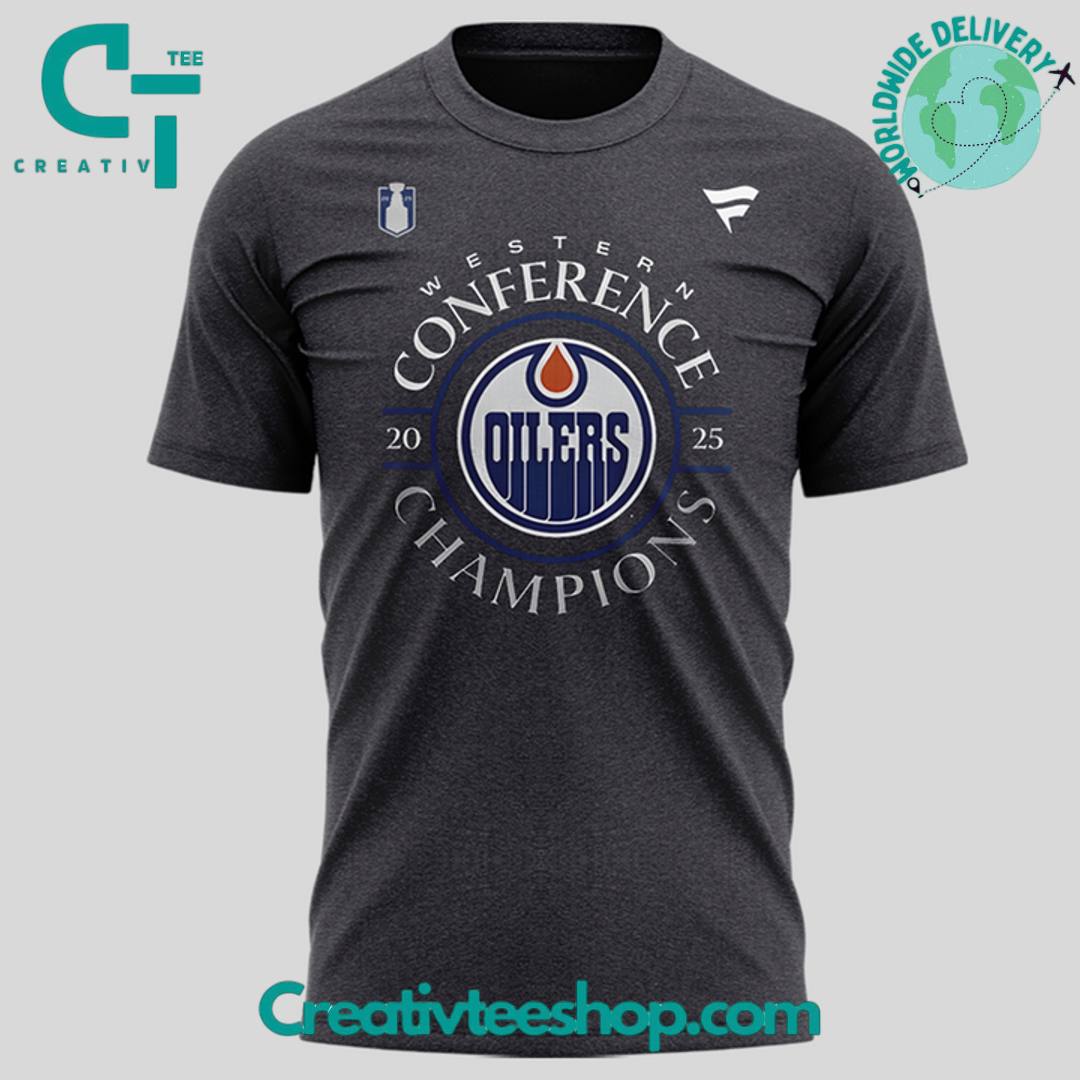 Edmonton Oilers Western Conference Champions Special Grey Tee