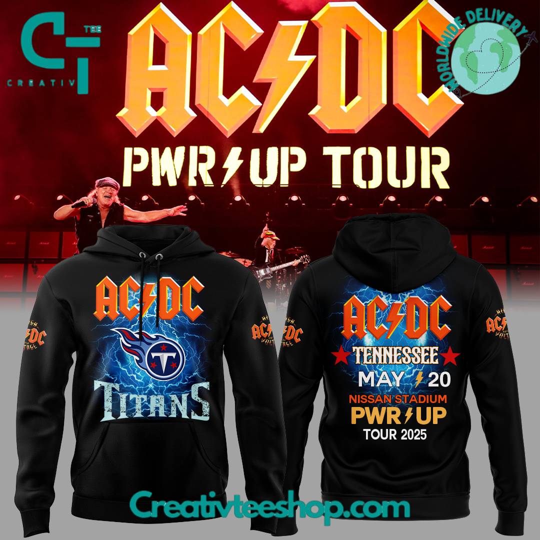 Tennessee Titans x ACDC Power Up Tour 2025 Special Hoodie