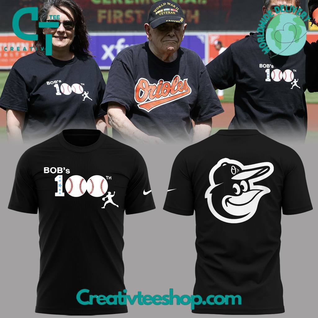 Baltimore Orioles Bob’s 100th Special Black Tee