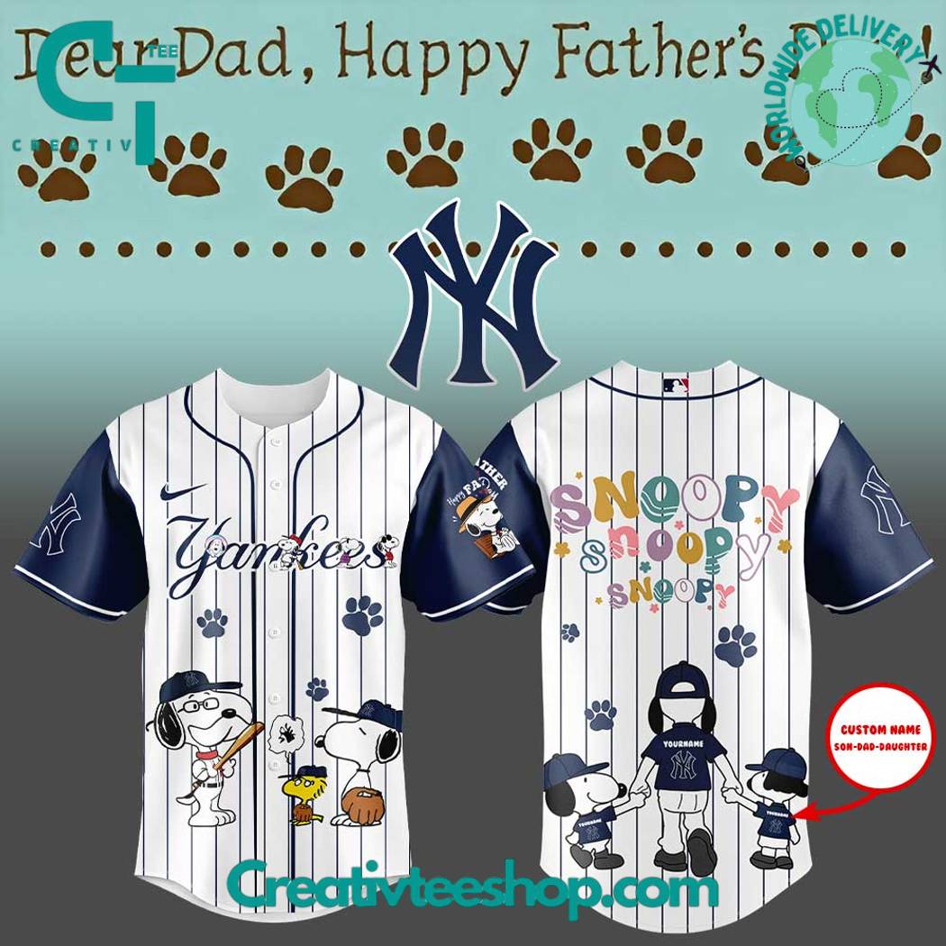 New York Yankees Snoopy Happy Father’s Day 2025 Limited Baseball Jersey