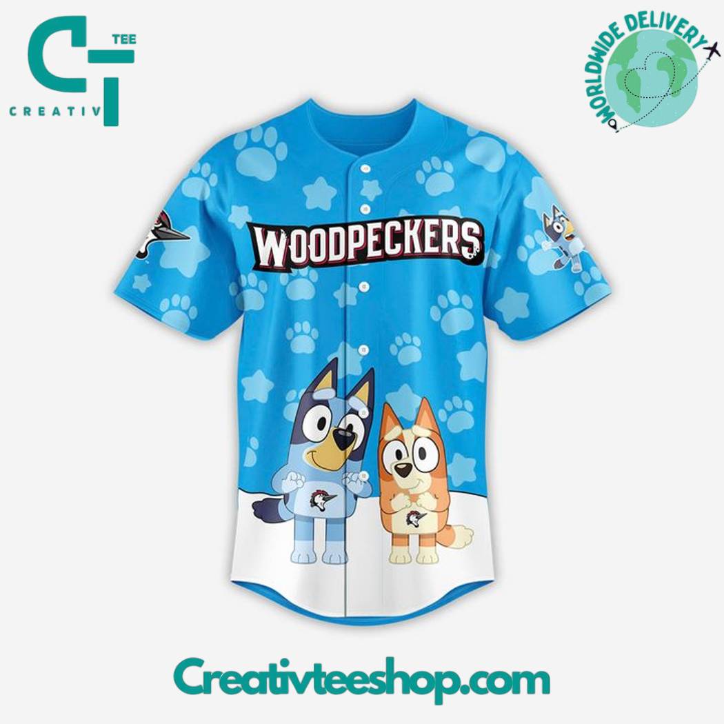 Fayetteville Woodpeckers x Bluey Day Special Baseball Jersey