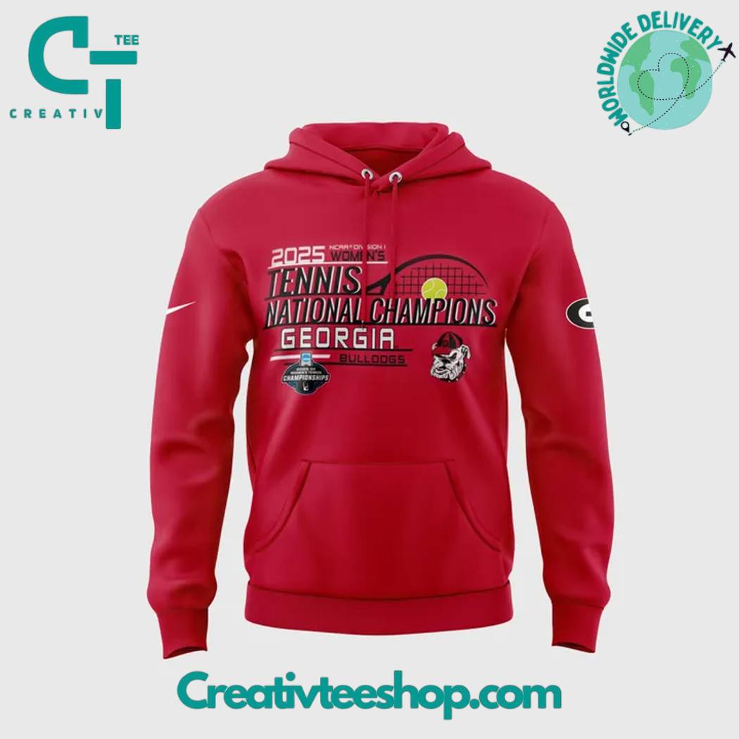 Georgia Bulldogs 2025 NCAA Women’s Tennis National Champions Special Red Hoodie