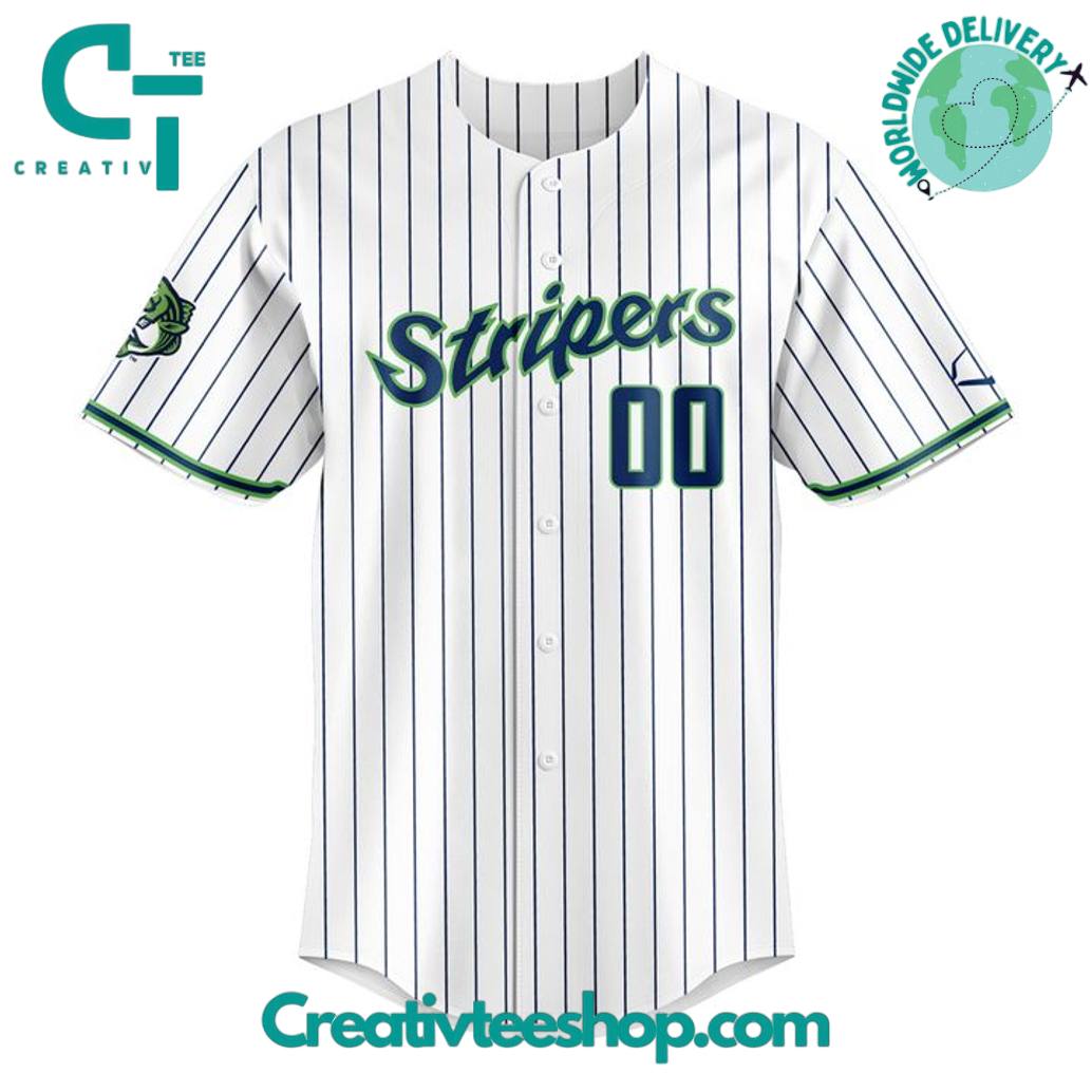 Gwinnett Stripers Special New Stripes Personalized Baseball Jersey